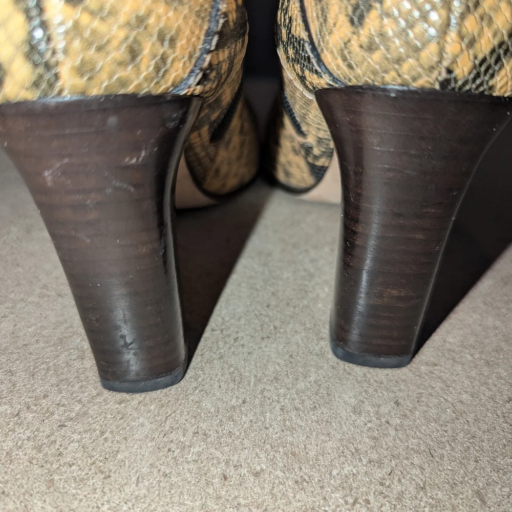 Jimmy Choo - Blanka 85 leather ankle boots in Dijon snake print size 37 (US 7)